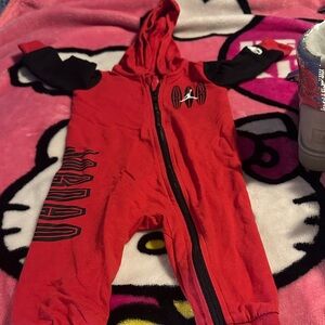 Nike Red and Black Kids Footie